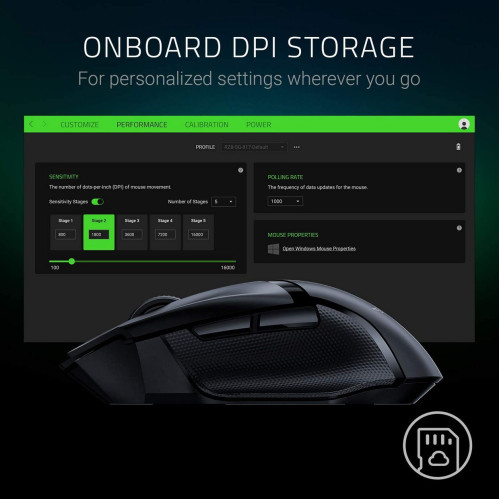 Wireless Gaming Mouse RAZER Basilisk X HyperSpeed Color:black