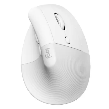 עכבר ארגונומי אלחוטי Logitech Lift Vertical Off לבן צבע לבן אפור