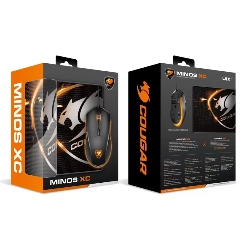 Gaming Mouse and Pad COUGAR MINOS XC +SPEED XC Color:black