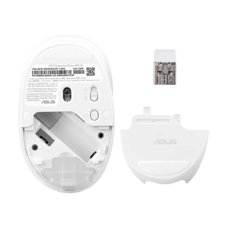 עכבר אלחוטי Asus Fragrance Mouse MD101 לבן