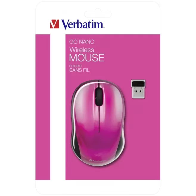 Беспроводная Мышь Verbatim Go Nano Wireless Mouse pink