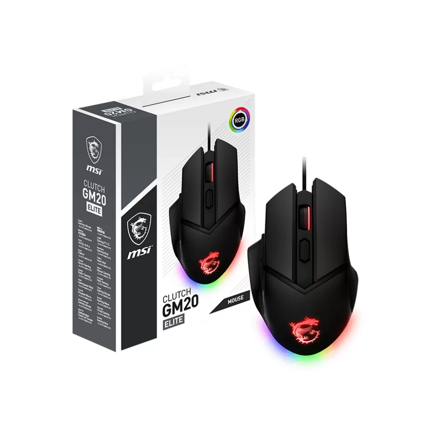 Игровая Мышь MSI CLUTCH GM20 ELITE Цвет:чёрный