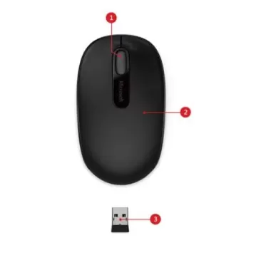 עכבר אלחוטי Microsoft Wireless Mobile Mouse 1850 שחור