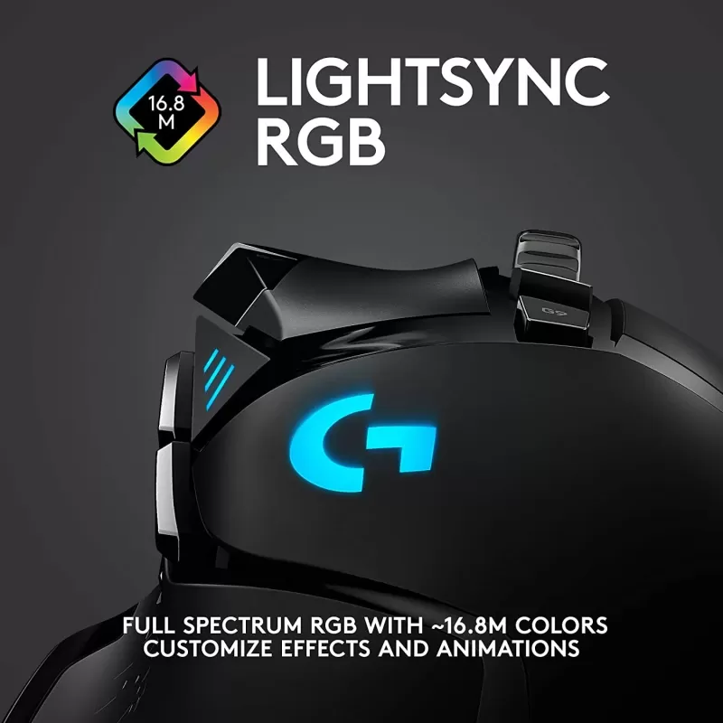 עכבר גיימינג אלחוטי Logitech G502 Lightspeed צבע שחור
