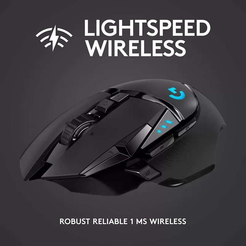 עכבר גיימינג אלחוטי Logitech G502 Lightspeed צבע שחור