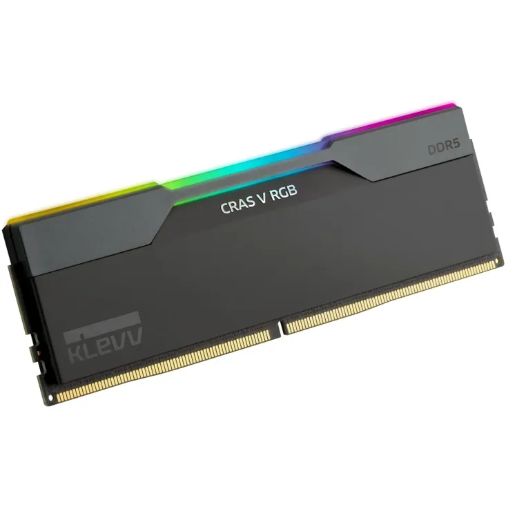 Desktop Memory DRAM Klevv CRAS V RGB 32GB (2x16GB) DDR5 6400MHz CL30 KD5AGUA80-64B300G 32GB DDR5 6400MHz Color:black Desktop Memory DRAM Klevv CRAS V RGB 32GB (2x16GB) DDR5 6400MHz CL30 KD5AGUA80-64B300G 32GB DDR5 6400MHz Color:black