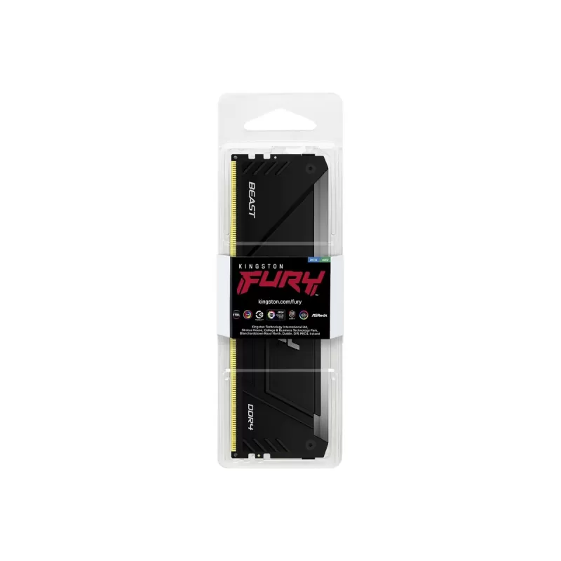 Оперативная память DRAM Kingston FURY Beast RGB DDR4 16GB 3600MHz CL18 black KF436C18BB2A/16 16GB DDR4 3600MHz