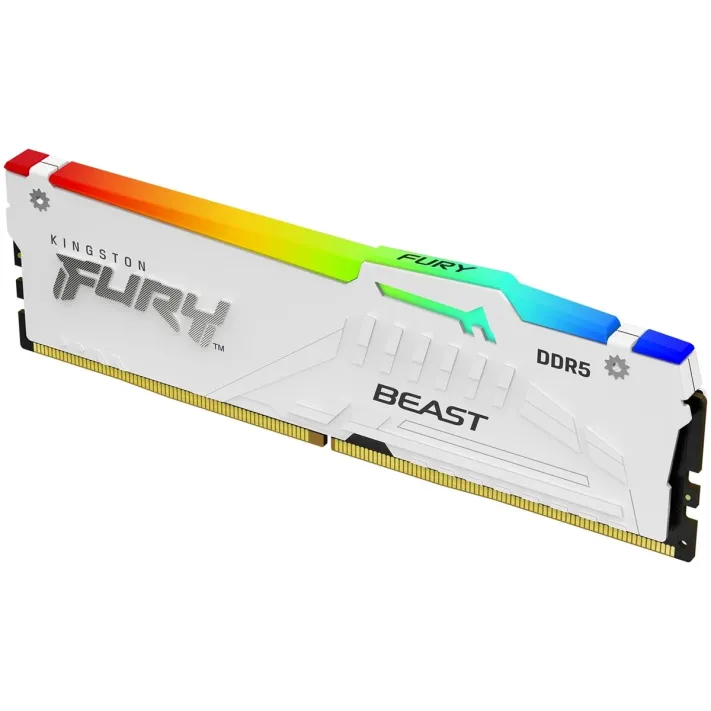 Оперативная память DRAM Kingston FURY Beast RGB DDR5 16GB 5200MHz CL40 white KF552C40BWA-16 16GB DDR5 5200MHz