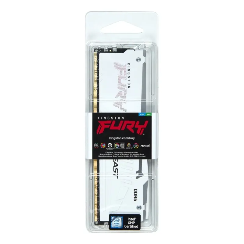 Оперативная память DRAM Kingston FURY Beast RGB DDR5 16GB 5200MHz CL40 white KF552C40BWA-16 16GB DDR5 5200MHz