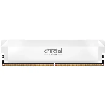 זיכרון לנייח DRAM Crucial Pro OC DDR5 32GB 6400MHz CL40 לבן Tray CP32G64C40U5WT 32GB DDR5 6400MHz