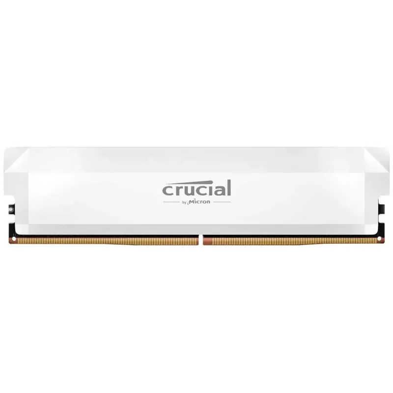 זיכרון לנייח DRAM Crucial Pro OC DDR5 32GB 6400MHz CL40 לבן Tray CP32G64C40U5WT 32GB DDR5 6400MHz