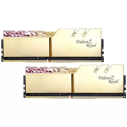 זיכרון לנייח DRAM G.Skill Trident Z Royal F4-3200C16D-32GTRG KIT 32GB 2X16GB DDR4 DIMM 3200MHz 16-18-18-18 1.35V OEM, ללא אריזה