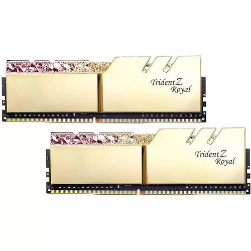 זיכרון לנייח DRAM G.Skill Trident Z Royal F4-3200C16D-32GTRG KIT 32GB 2X16GB DDR4 DIMM 3200MHz 16-18-18-18 1.35V OEM, ללא אריזה
