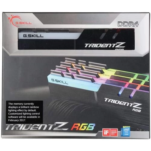 Оперативная память DRAM G.Skill Trident Z RGB F4-3600C17Q-32GTZR KIT 32GB (4X8GB) DDR4 DIMM 3600MHz 17-18-18-38 1.35V OEM, без оригинальной упаковки