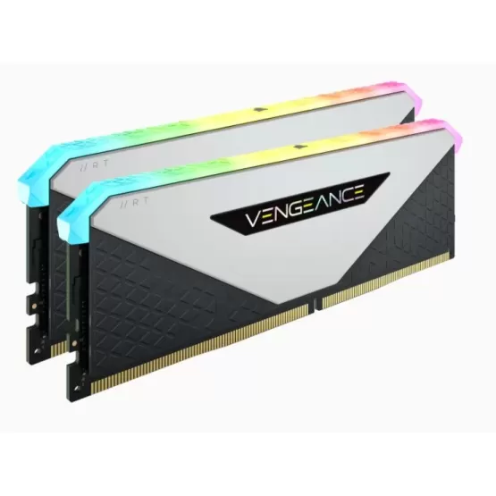 זיכרון לנייח DRAM Corsair VENGEANCE RGB RT CMN16GX4M2Z3200C16W KIT 16GB (2X8GB) DDR4 DIMM 3200MHz 16-20-20-38 צבע לבן