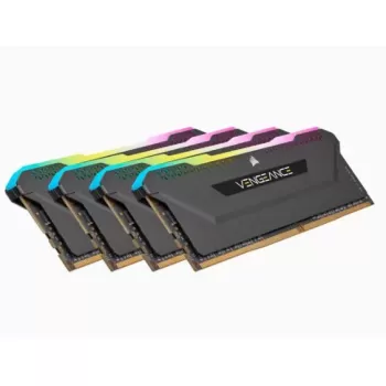 זיכרון לנייח DRAM Corsair VENGEANCE RGB PRO SL CMH32GX4M4D3600C18 KIT 32GB (4X8GB) DDR4 3600MHz 18-22-22-42 צבע שחור