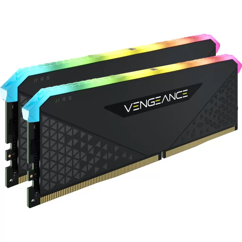זיכרון לנייח DRAM Corsair VENGEANCE RGB RS CMG16GX4M2D3600C18 KIT 16GB (2X8GB) DDR4 DIMM 3600MHz CL18 צבע שחור זיכרון לנייח DRAM Corsair VENGEANCE RGB RS CMG16GX4M2D3600C18 KIT 16GB (2X8GB) DDR4 DIMM 3600MHz CL18 צבע שחור