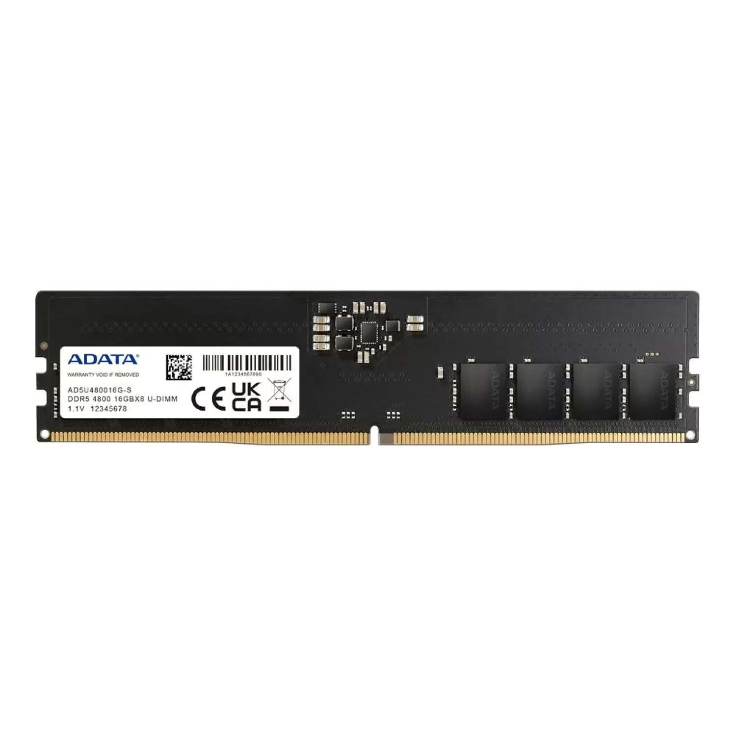 Оперативная память DRAM Adata AD5U480016G-S 16GB DDR5 DIMM 4800MHz Цвет:чёрный