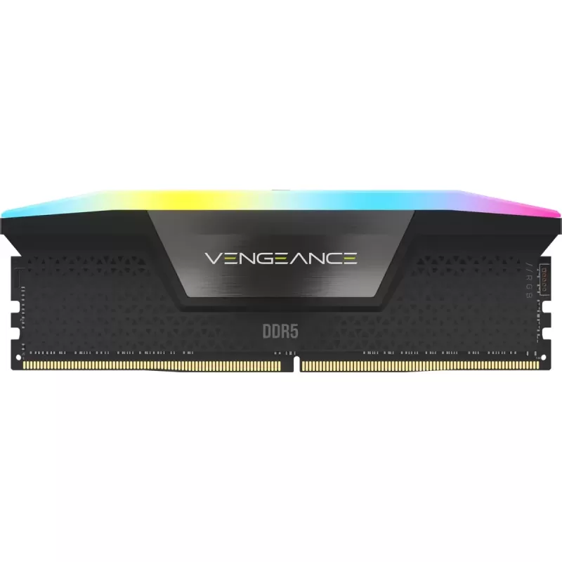 זיכרון לנייח DRAM Corsair VENGEANCE RGB CMH32GX5M2B5200C40 KIT 32GB (2x16GB) DDR5 DIMM 5200MHz C40 צבע שחור