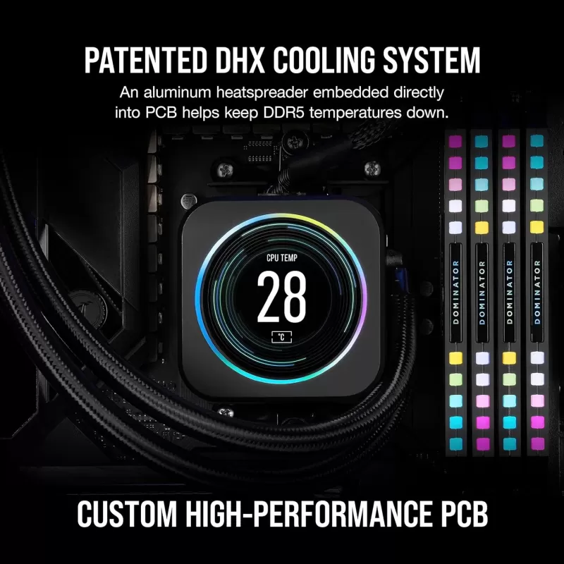 Оперативная память DRAM Corsair DOMINATOR PLATINUM RGB CMT64GX5M2B5200Z40K KIT 64GB (2X32GB) DDR5 DIMM 5200MHz CL40 Цвет:чёрный Оперативная память DRAM Corsair DOMINATOR PLATINUM RGB CMT64GX5M2B5200Z40K KIT 64GB (2X32GB) DDR5 DIMM 5200MHz CL40 Цвет:чёрный