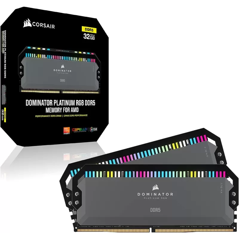 Оперативная память DRAM Corsair DOMINATOR PLATINUM RGB CMT64GX5M2B5200Z40K KIT 64GB (2X32GB) DDR5 DIMM 5200MHz CL40 Цвет:чёрный Оперативная память DRAM Corsair DOMINATOR PLATINUM RGB CMT64GX5M2B5200Z40K KIT 64GB (2X32GB) DDR5 DIMM 5200MHz CL40 Цвет:чёрный