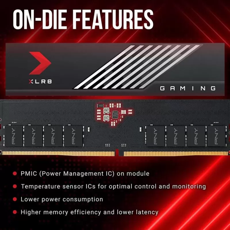Desktop Memory DRAM PNY XLR8 Gaming MAKO MD32GK2D5600040MXR KIT 32GB (2x16GB) DDR5 DIMM 6000MHz CL40 Color:black