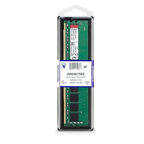 זיכרון לנייח DRAM Kingston KVR24N17S8/8 8GB DDR4 2400MHz זיכרון לנייח DRAM Kingston KVR24N17S8/8 8GB DDR4 2400MHz