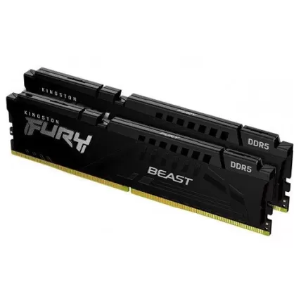 זיכרון לנייח DRAM Kingston FURY Beast KF552C40BB2K2-64 KIT 64GB (2x32GB) DDR5 DIMM 5200MHz 40 1.25V צבע שחור