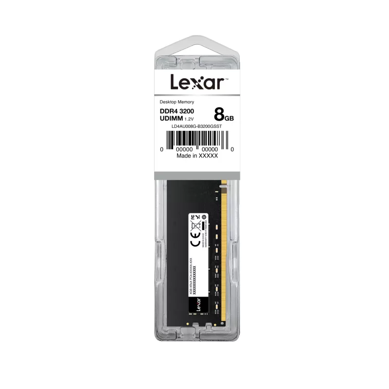 Desktop Memory DRAM Lexar DDR4 8GB 3200MHz UDIMM LD4U08G32C22ST-BGS 8GB DDR4 DIMM 3200MHz