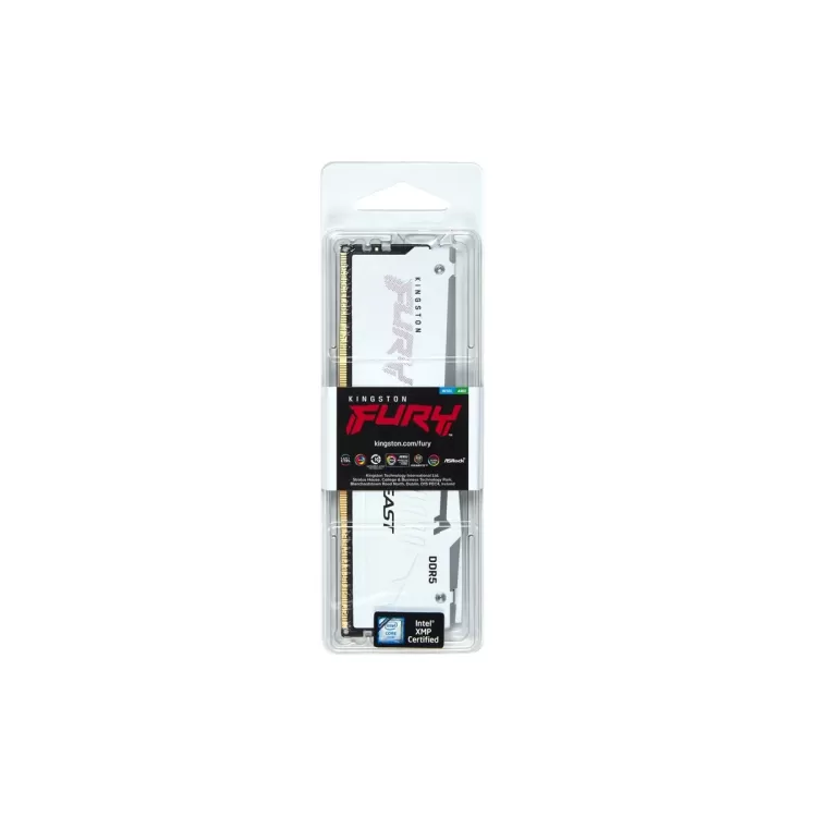 זיכרון לנייח DRAM Kingston FURY Beast RGB DDR5 32GB 5200MHz CL40 לבן KF552C40BWA-32 32GB DDR5 5200MHz זיכרון לנייח DRAM Kingston FURY Beast RGB DDR5 32GB 5200MHz CL40 לבן KF552C40BWA-32 32GB DDR5 5200MHz