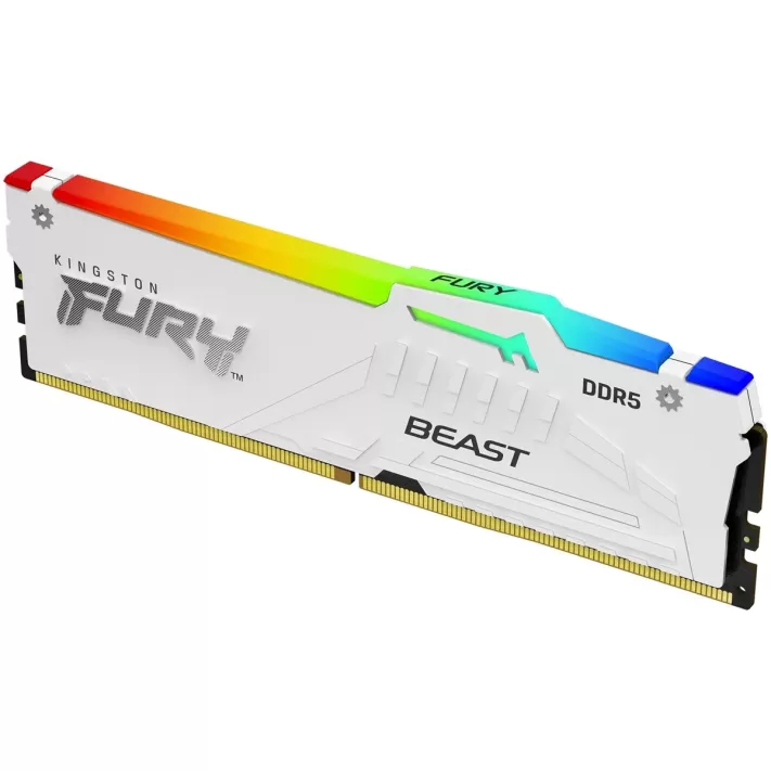 זיכרון לנייח DRAM Kingston FURY Beast RGB DDR5 32GB 5200MHz CL40 לבן KF552C40BWA-32 32GB DDR5 5200MHz זיכרון לנייח DRAM Kingston FURY Beast RGB DDR5 32GB 5200MHz CL40 לבן KF552C40BWA-32 32GB DDR5 5200MHz