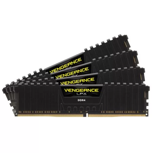 זיכרון לנייח DRAM Corsair VENGEANCE LPX  CMK64GX4M4C3000C15 KIT 64GB (4x16GB) DDR4 3000MHz 1.2V צבע שחור