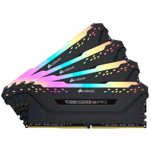 זיכרון לנייח DRAM Corsair VENGEANCE RGB PRO CMW32GX4M4C3200C16 KIT 32GB (4X8GB) DDR4 3200MHz צבע שחור