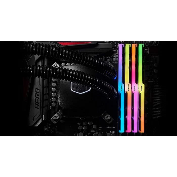 Desktop Memory DRAM G.Skill Trident Z RGB F4-3600C16Q-64GTZR KIT 64GB (4X16GB) DDR4 DIMM 3600MHz 16-16-16-36 1.35V OEM, no package Color:black