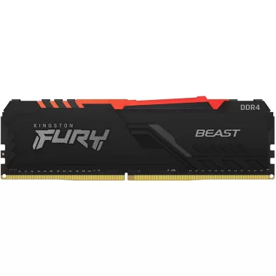 Desktop Memory DRAM Kingston Fury Beast RGB KF436C17BBAK2/16 KIT 16GB (2X8GB) DDR4 DIMM 3600MHz CL17 Color:black