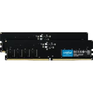 Desktop Memory DRAM Crucial CT2K32G48C40U5 KIT 64GB (2X32GB) DDR5 DIMM 4800MHz CL40 Color:black Desktop Memory DRAM Crucial CT2K32G48C40U5 KIT 64GB (2X32GB) DDR5 DIMM 4800MHz CL40 Color:black