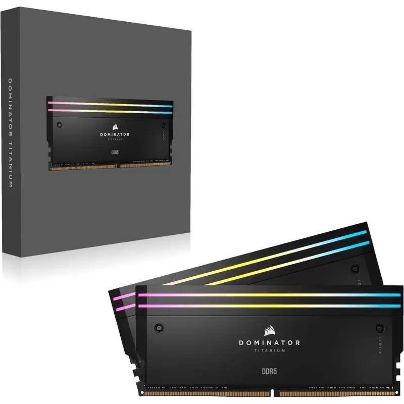 Desktop Memory DRAM Corsair DOMINATOR TITANIUM RGB CMP32GX5M2X7200C34 KIT 32GB (2x16GB) DDR5 DIMM 7200MHz CL34 Color:black