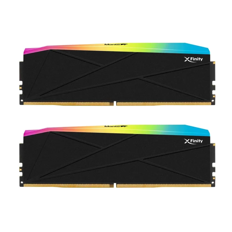 Desktop Memory DRAM V-COLOR Manta XFinity RGB TMXFL6464832KWK 128GB DDR5 DIMM 6400MHz CL32 EXPO/XMP 3.0 1.4V Color:black Desktop Memory DRAM V-COLOR Manta XFinity RGB TMXFL6464832KWK 128GB DDR5 DIMM 6400MHz CL32 EXPO/XMP 3.0 1.4V Color:black