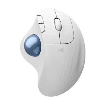 Wireless Mouse Logitech M575S TrackBall Off-white Blue Ball 2000DPI BT