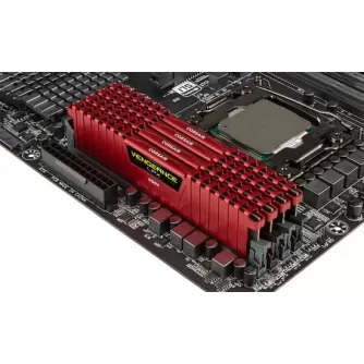זיכרון לנייח DRAM Corsair Vengeance LPX CMK16GX4M2A2400C16R KIT 16GB (2X8GB) DDR4 2400MHz 1.2V צבע אדום