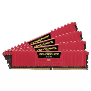 זיכרון לנייח DRAM Corsair Vengeance LPX CMK16GX4M2A2400C16R KIT 16GB (2X8GB) DDR4 2400MHz 1.2V צבע אדום