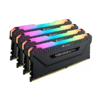 Оперативная память DRAM Corsair VENGEANCE RGB PRO CMW64GX4M4C3200C16 KIT 64GB (4x16GB) DDR4 3200MHz 1.35V Цвет:чёрный