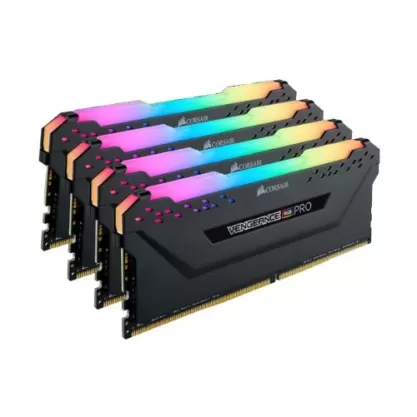 זיכרון לנייח DRAM Corsair VENGEANCE RGB PRO CMW64GX4M4C3200C16 KIT 64GB (4x16GB) DDR4 3200MHz 1.35V צבע שחור