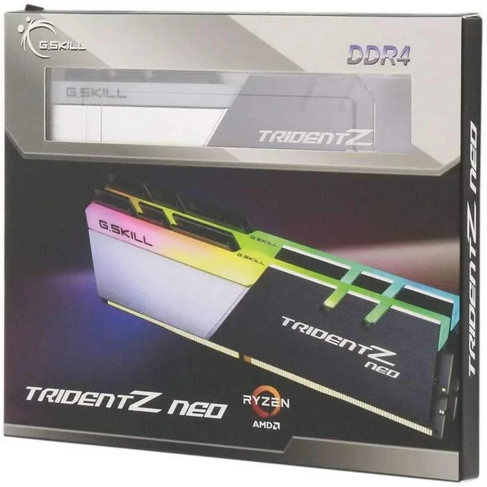 Desktop Memory DRAM G.Skill Trident Z Neo F4-3600C18D-64GTZN KIT 64GB (2X32GB) DDR4 DIMM 3600MHz 18-22-22-42 1.2V OEM, no package Color:black, silver