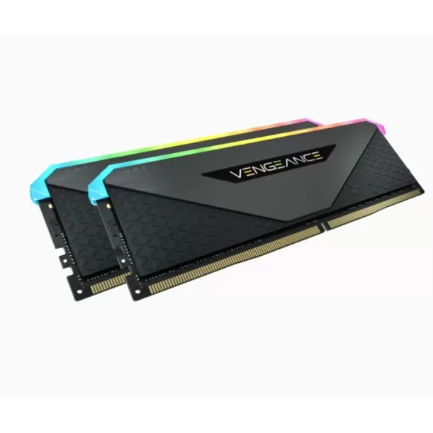 זיכרון לנייח DRAM Corsair VENGEANCE RGB RT CMN16GX4M2Z3600C18 KIT 16GB (2X8GB) DDR4 DIMM 3600MHz 18-22-22-42 צבע שחור