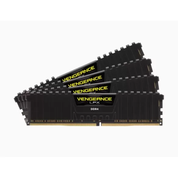 Оперативная память DRAM Corsair VENGEANCE LPX CMK32GX4M4E3200C16 KIT 32GB (4X8GB) DDR4 DIMM 3200MHz 16-20-20-38 Цвет:чёрный