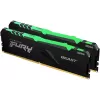 Оперативная память DRAM Kingston Fury Beast RGB KF432C16BBAK2/32 KIT 32GB (2x16GB) DDR4 DIMM 3200MHz CL16 Цвет:чёрный