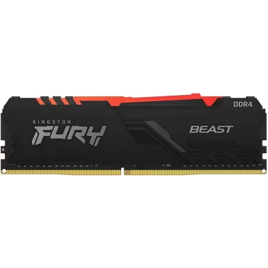 Оперативная память DRAM Kingston Fury Beast RGB KF432C16BBAK2/32 KIT 32GB (2x16GB) DDR4 DIMM 3200MHz CL16 Цвет:чёрный