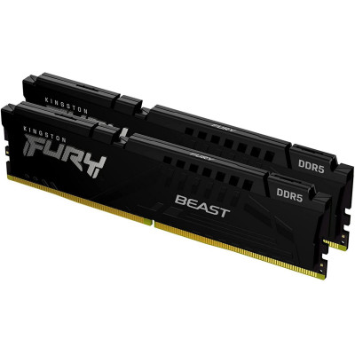 זיכרון לנייח DRAM Kingston Fury Beast KF560C40BBK2-32 KIT 32GB (2x16GB) DDR5 זיכרון לנייח DRAM Kingston Fury Beast KF560C40BBK2-32 KIT 32GB (2x16GB) DDR5