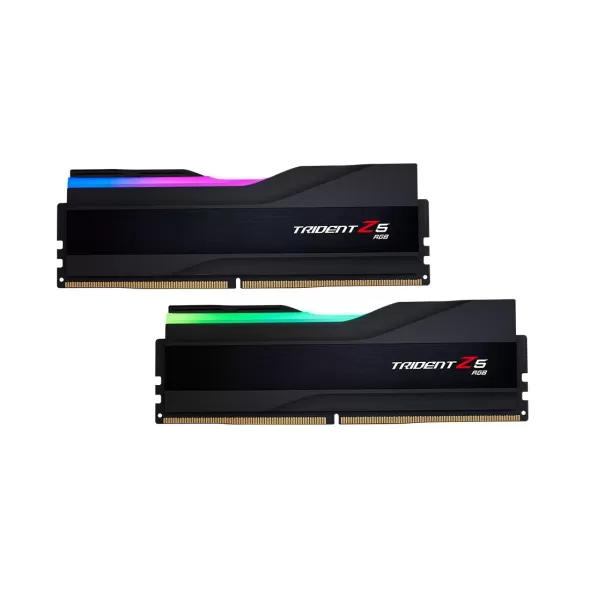 זיכרון לנייח DRAM G.Skill Trident Z5 RGB F5-5600U3636C16GX2-TZ5RK KIT 32GB (2x16GB) DDR5 DIMM 5600MHz CL36-36-36-76 צבע שחור